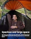 Tente de hamacs avec filet de mousse et d'ombre de soleil, extra grand pour 2 Person, Hamacs suspendus légers Straps d'arbre, tente de terrain de vie pour l'extérieur, randonnée, et Travel