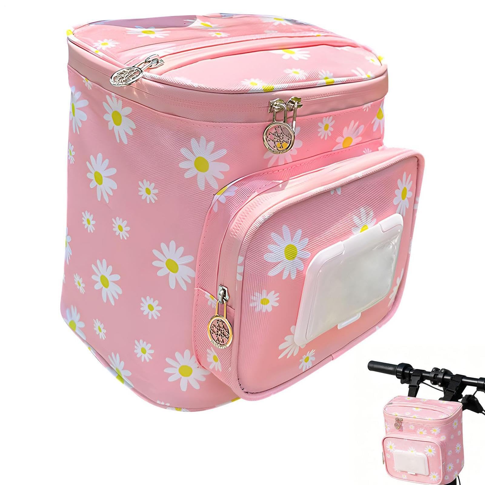 Kids Bike Basket, Large Capacity Bicycle Basket With Zipper Waterproof Scooter Baskets Front Baskets Bike Accessories For Kids, Boys And Girls