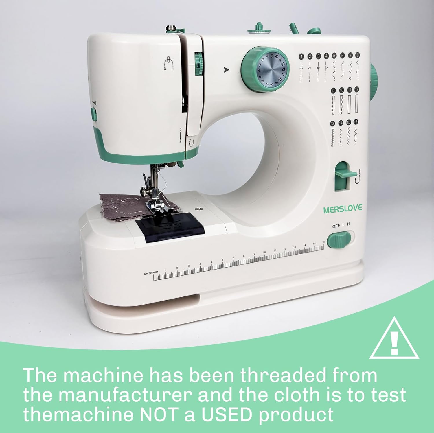 Sewing Machines Beginner Twin Needles Sewing Machine and Thread 16 Stitch Applications Lightweight Household Electric for Knitting Beginners with Foot Pedal, Light, Accessory Kit - Image 2