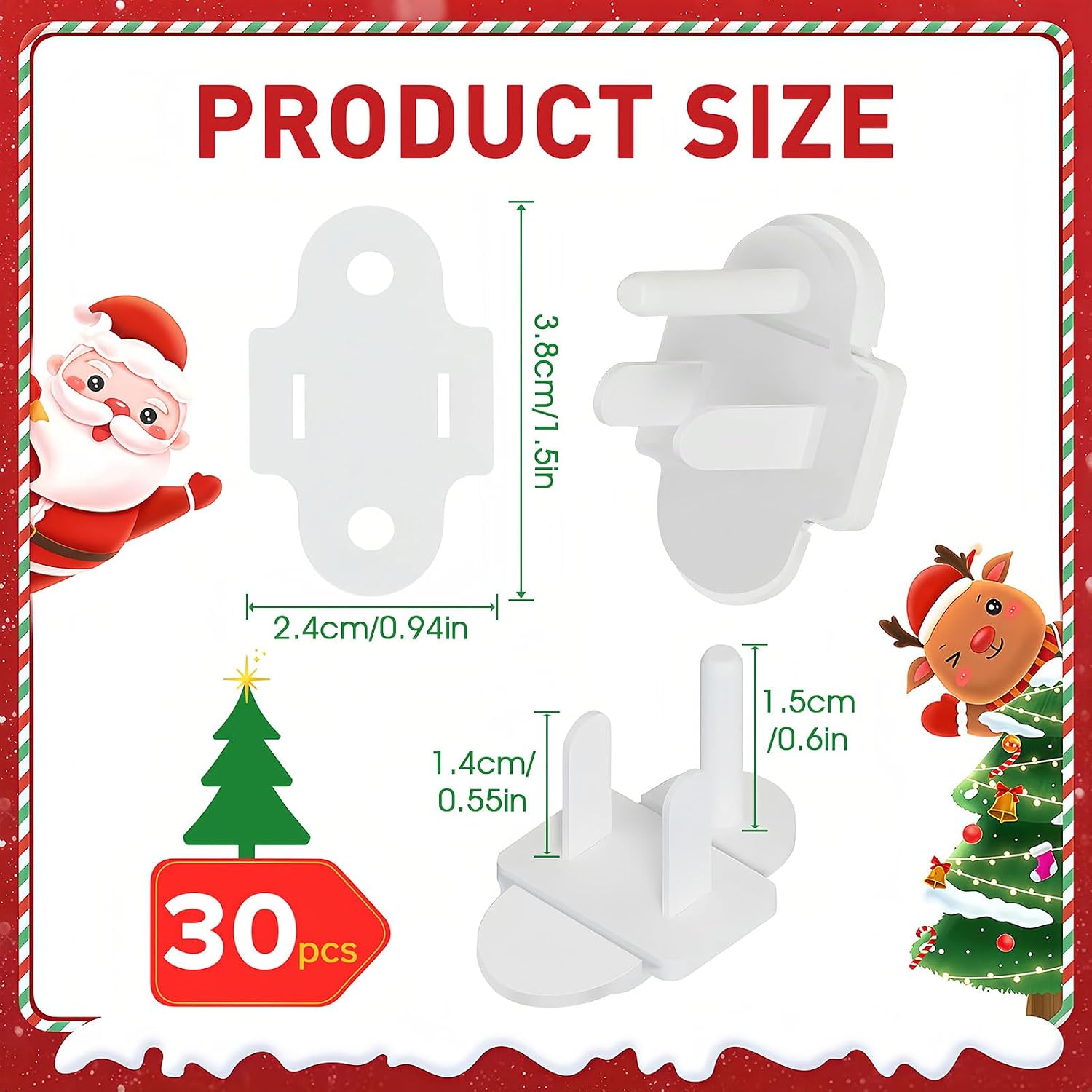30 Sets Weatherproof Gaskets and Plug Protectors Covers, Christmas Light Outlet Plug Protector Waterproof, Outdoor Extension Cord Plug Cover, GFCI Protector Tripping Prevention (White)