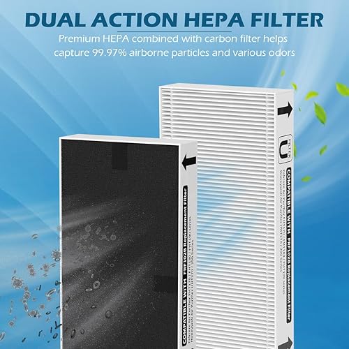 Miniatura 3 de Paquete de 3 filtros HEPA FRF102B de repuesto compatibles con Febreze FRF102B y Honeywell U filtro, repuesto tipo FRF102B y HRF201B, apto para