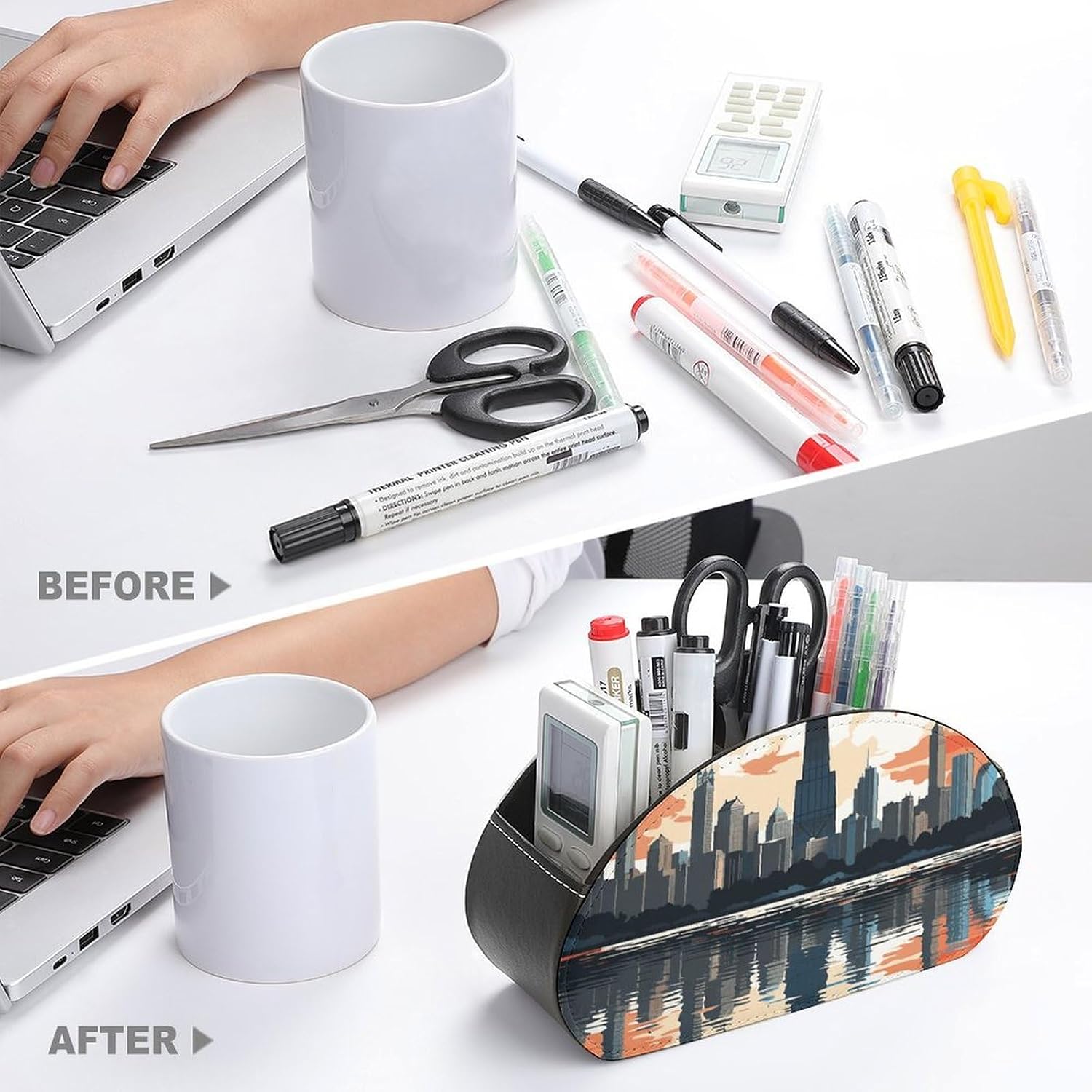 Chicago Skyline Remote Control Holder Desktop Organizer Store image 3