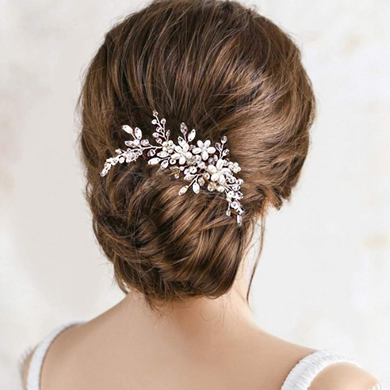 Bride Wedding Hair Comb, Pearl Flower Hair Piece Accessories | Wedding Party Decorative, Hair Ornament for Women, Valentine's Day gift, birthday gift, will not fade, daily matching