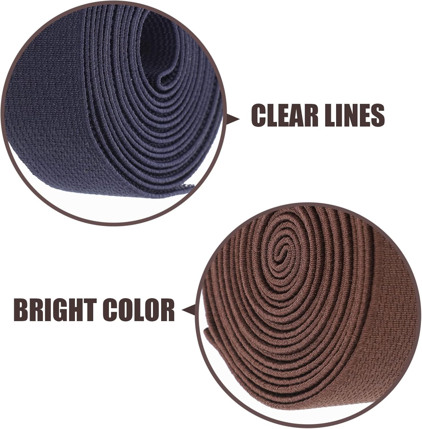 FAVOMOTO 8pcs High Elasticity Decorative Sewing Straps Thickened Elastic Bands for Crafts Trousers Waist Supplies Versatile Stretchy Bands for Clothing Accessories