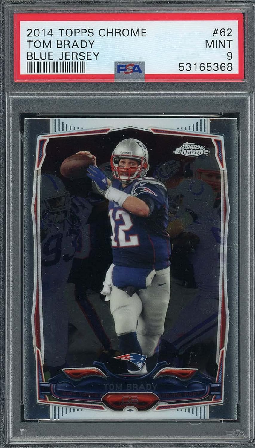 Tom Brady 2014 Topps Chrome Blue Jersey Football Card 62