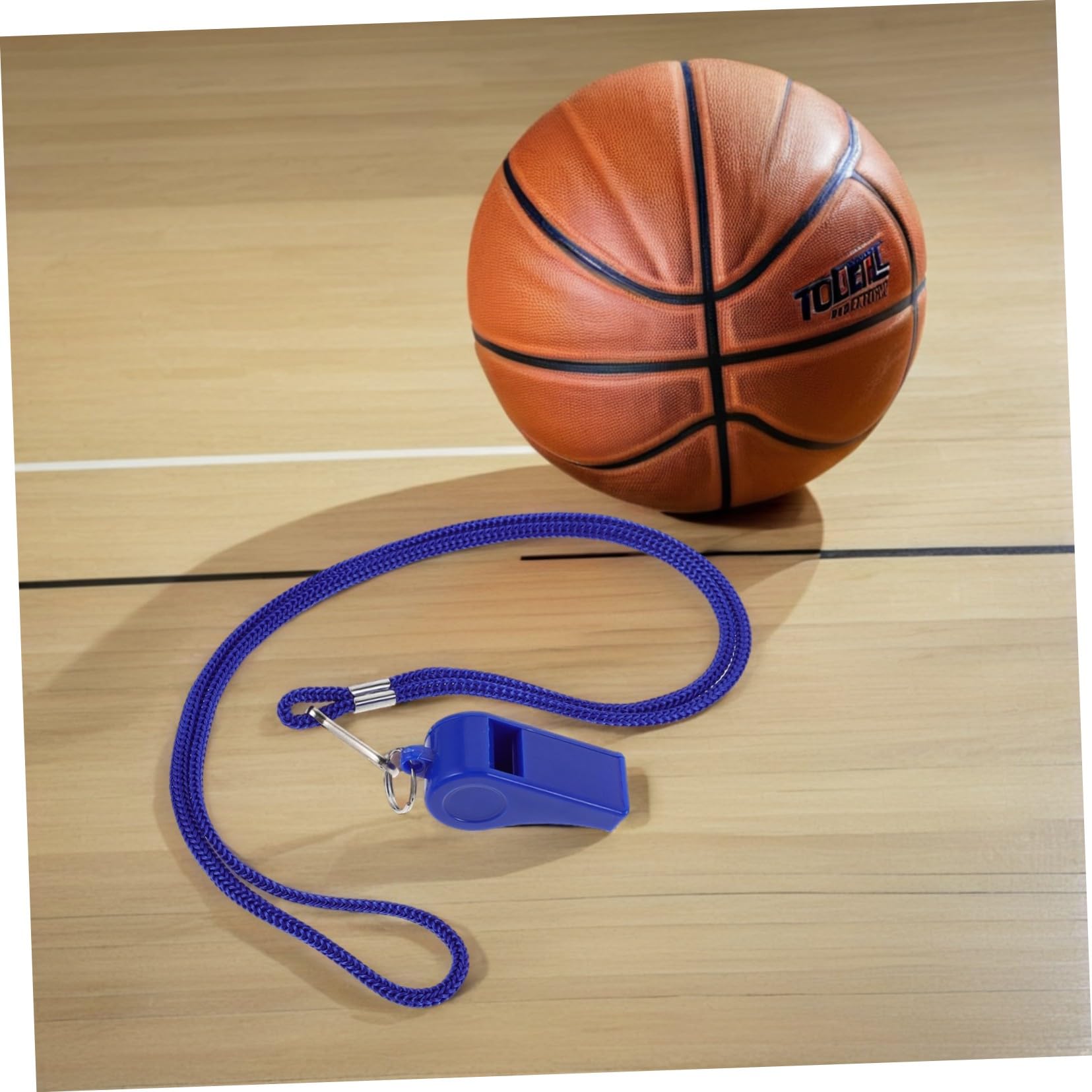 ibasenice 36 Piezas Silbatos de Emergencia Plásticos con Lanyard Sonido Fuerte para Deportes y Seguridad Azul