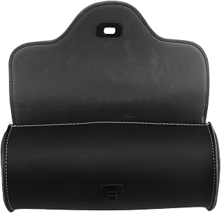 Motorcycle Tool Roll up Bag with Waterproof Pu Material and Quick Installation System, Compact Motorbike Tool Storage for Outdoor Riding and Rear Rack Use, Black Color