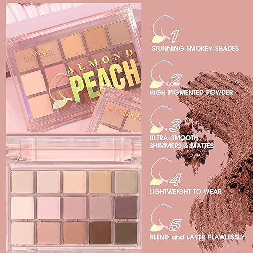 Miniatura 2 de UCANBE Paleta de sombra de ojos mate neutra, paleta de maquillaje de ojos marrón topo nude, tono cálido natural, alta pigmentación, mezclable y