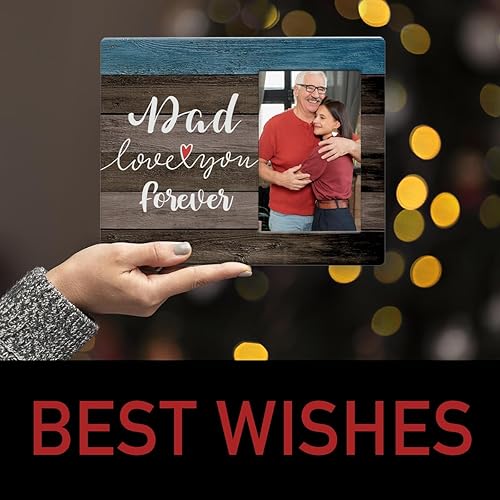 Miniatura 6 de Marcos de fotos de pared para regalar a papá, marco de fotos rústico, regalo de cumpleaños, aniversario, Navidad, día del padre, nuevo papá, marcos