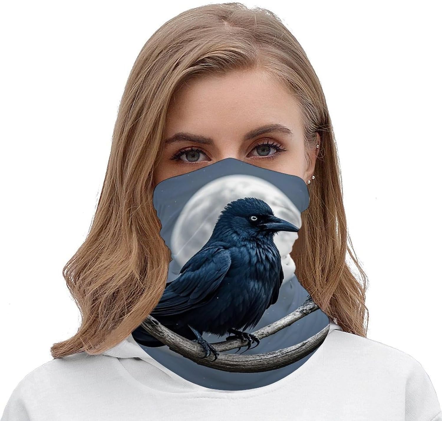 Night Crow Neck Gaiter Breathable Bandana Windproof Face Mask Cooling Gator Scarf Face Cover Scarf Mask Winter Neck Warmer Gaiter image 5