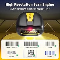 Vista 2 de NetumScan Escáner de código de barras QR Bluetooth industrial, IP67 impermeable y 7M a prueba de caídas, 2600 mAh inalámbrico 1D 2D escáner