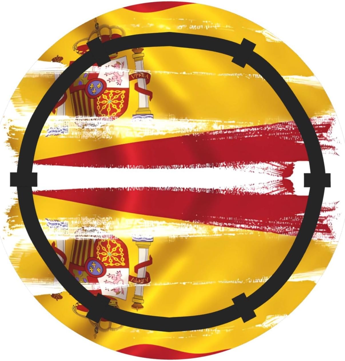 Foldable Camping Bag for Outdoor Picnic Beach Use Comfortable Light with Unique Exquisite Spain Flag Print