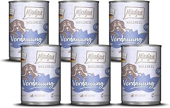 MjAMjAM - Premium Wet Food for Dogs - Wellness - Digestion - Turkey, Pack of 6 (6 x 400 g), Grain-Free
