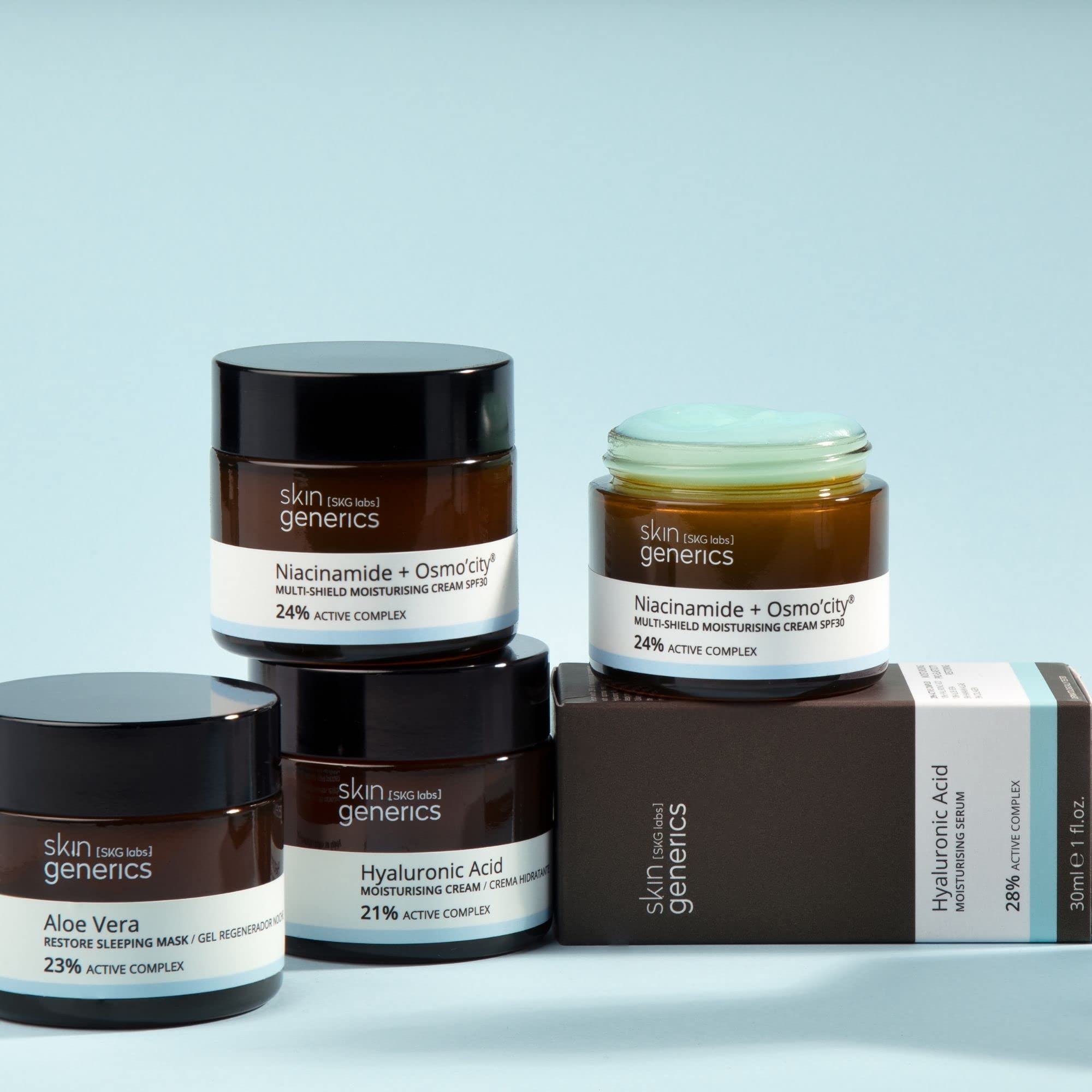 Skin Generics | Crema Facial Hidratante 50 ml | Crema Multi-Protección FPS30 Osmocity | 24% Complejo Activo | Hidratación Profunda Anti-Polución | Crema Facial Mujer | Protección Frente a la Luz Azul
