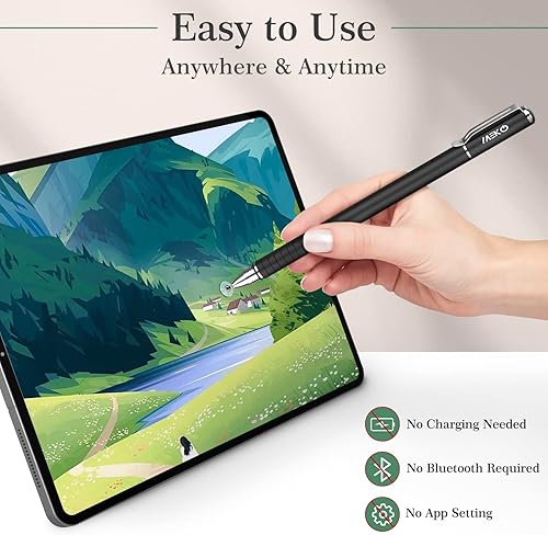 Miniatura 4 de MEKO Universal Stylus2 in 1 Precision Series Disc Stylus Touch Screen Pens for All Capacitive Touch Screens Cell Phones Tablets Laptops Bundle with