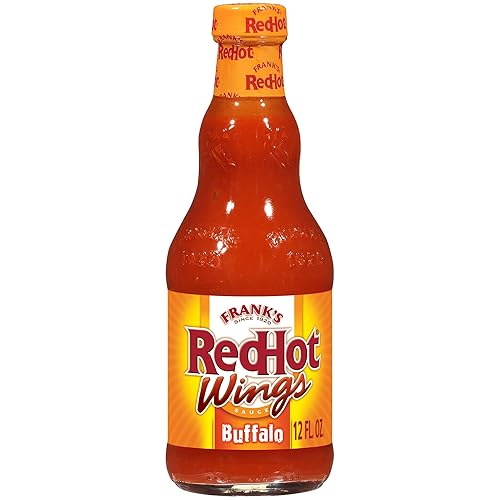 Frank's RedHot - Salsa para alas de búfalo, lista para usar, agitar o verter sobre alas, sándwiches, pizza y más para un sabor estilo búfalo, 12 fl
