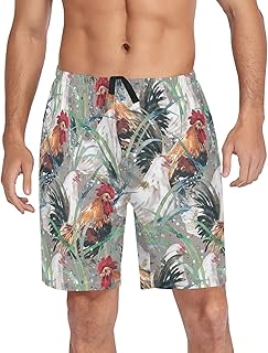 Pajama Shorts Mens Lounge Sleep Shorts Pjs Bottoms Pajama Pants with Pocket