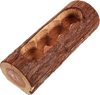 Unique Plant Pot Wooden Craft Flower Pot Decor Log Planter Natural Bark Candle Holder