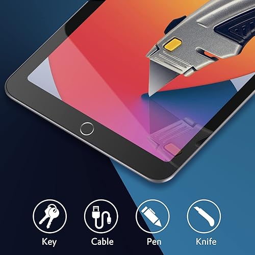 Miniatura 4 de Protector de pantalla para iPad de 9 (2021)8 (2020)7 generación (2019), 2 paquetes de película templada de vidrio templado ultra transparente