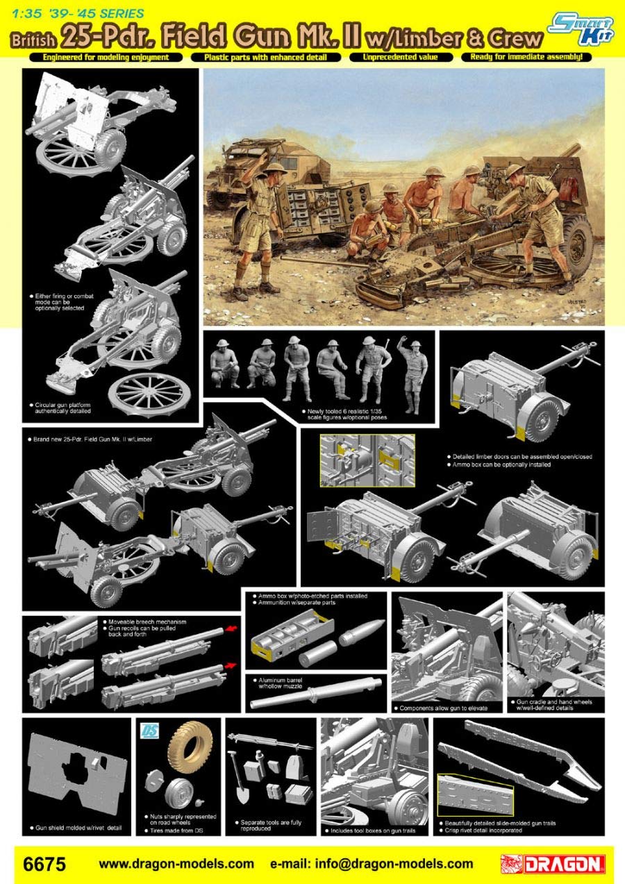 Amazon | プラッツ 1/35 第二次世界大戦 イギリス軍 25ポンド砲 Mk.II