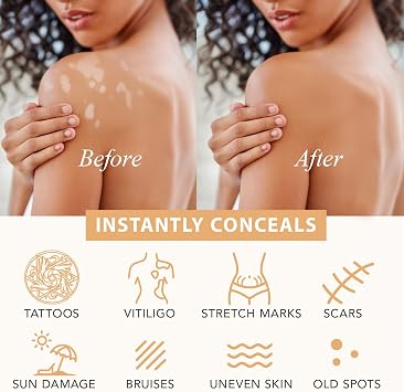 Body Coverage Perfector - Leg Makeup Waterproof No Transfer - 100g Full Coverage Body Concealer for Mature Skin, Long Lasting Body Foundation for Flawless Skin