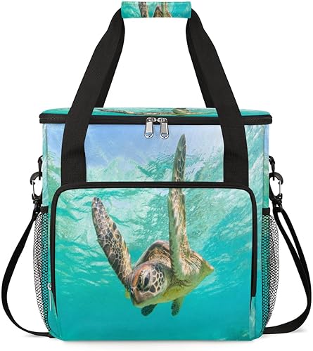 Bolsa de transporte para cafetera con diseño divertido de tortugas para Keurig K-Mini o K-Mini Plus K-Cup Pods almacenamiento portátil cafetera