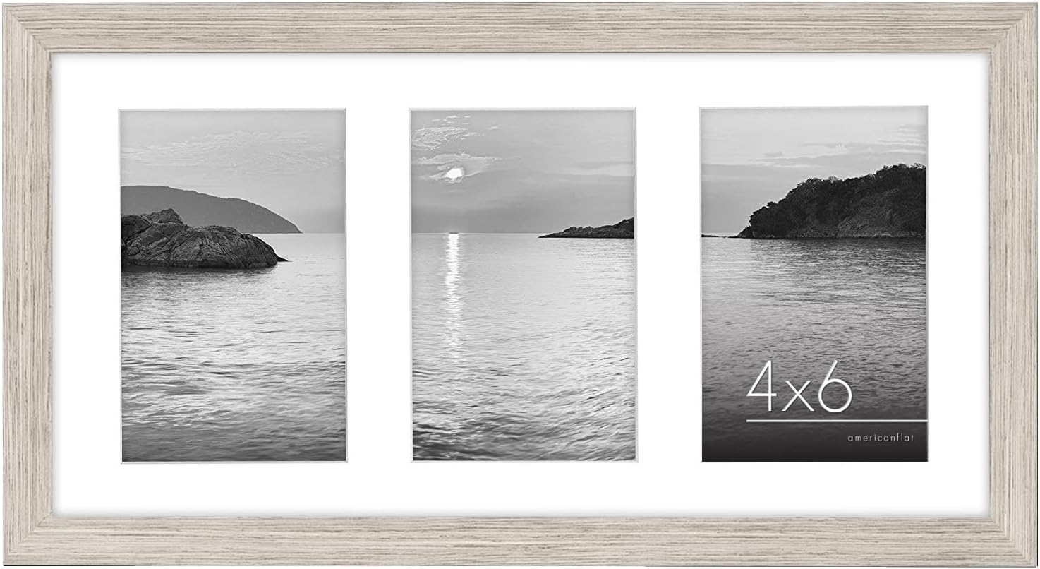 JCJMY 8x16 Collage Picture Frame Set Of 3 - Holds Three 4x6 Photos Or One 8x16 Picture, Black - View #6