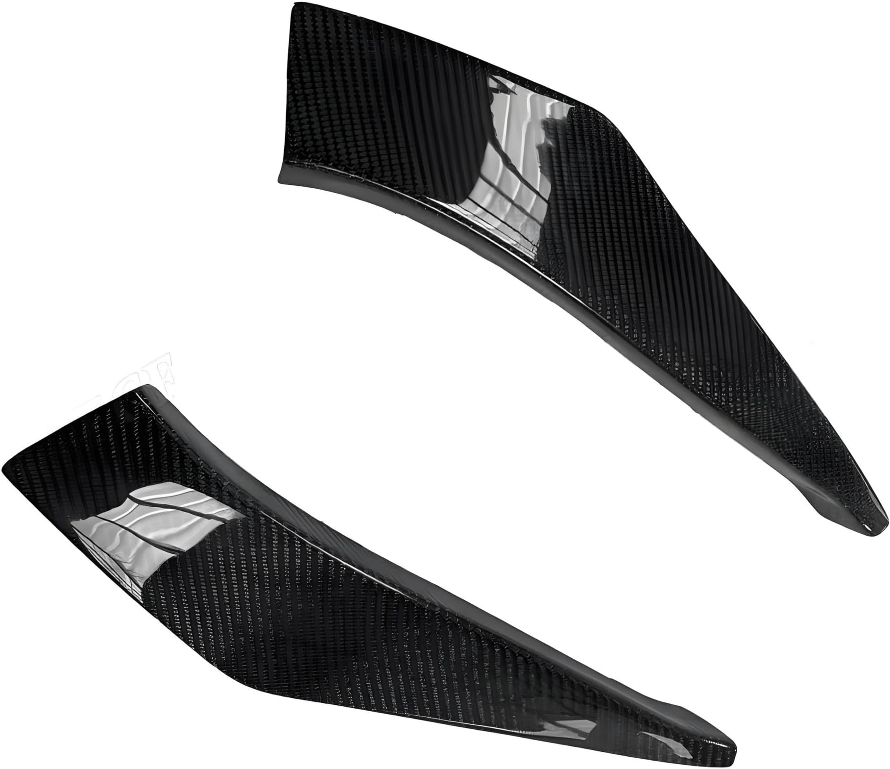Front Bumper Canards Trim Winglet Side Canards Fin Splitters for Toyota Supra A90 A91 MK5 Varis Style 2019-2021 Carbon Fiber(Carbon Fiber)