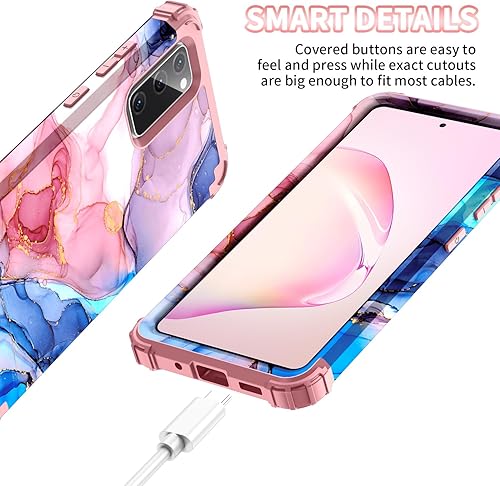 Miniatura 3 de Funda para Galacy S20 FE 5G, tres capas de alta resistencia a prueba de golpes, de plástico duro, goma de silicona suave, funda protectora contra