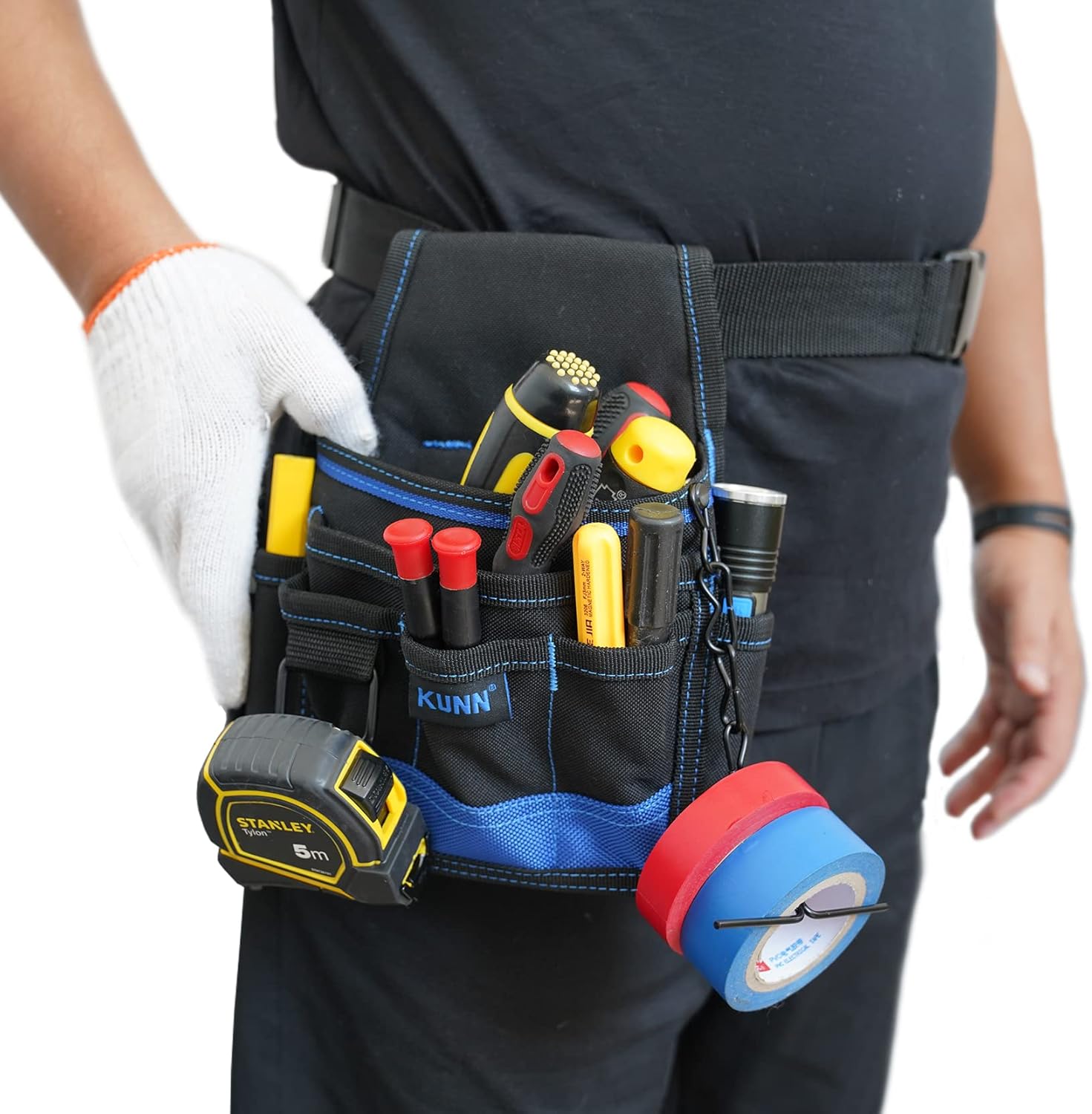 KUNN Mini Electrician Tool Pouch & Garden Tool Belt