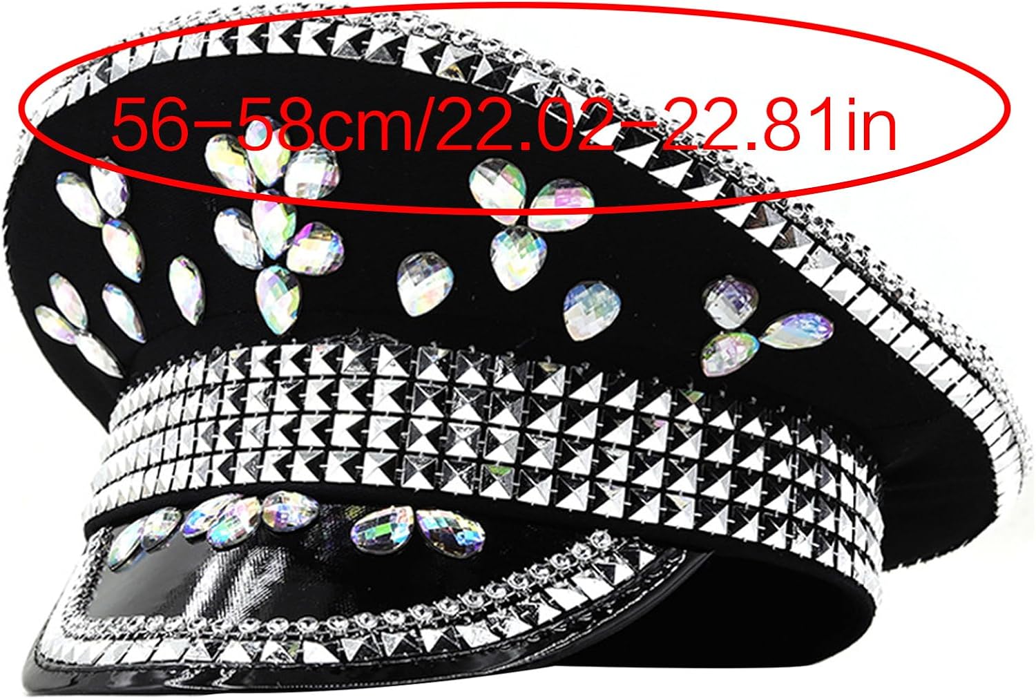 Elegant Captain Hat For Bride Shimmering Sailor For Music Festivals Sparkly Crystals Wedding Hats Captain Hat