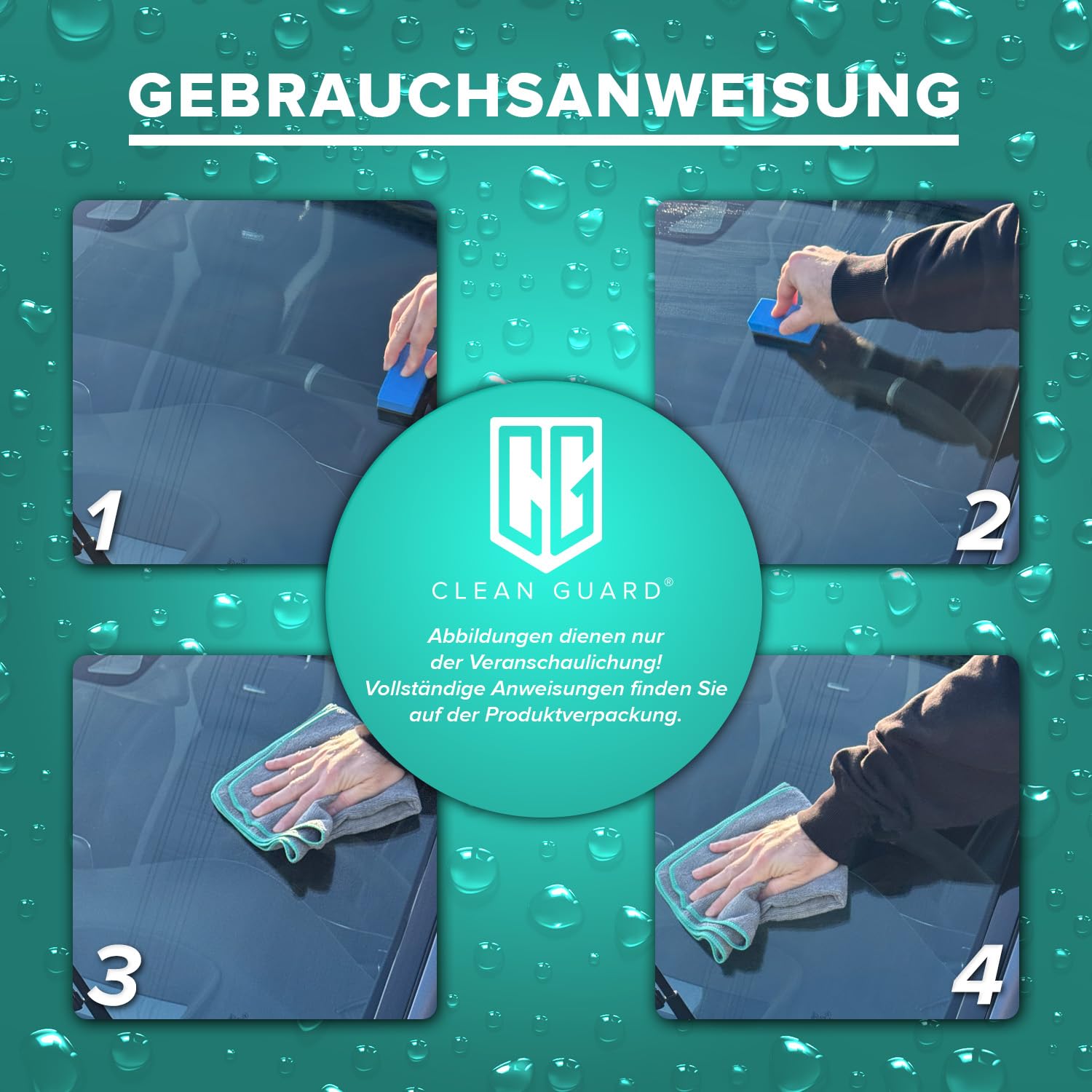 Nano Glass Coating | Scheibenversiegelung Auto mit Lotuseffekt – Klare Sicht bei Regen & Schnee Nano Glasversiegelung – Regenabweiser, Schmutzabweiser mit Abperleffekt - Lotuseffekt Dusche & Fenster