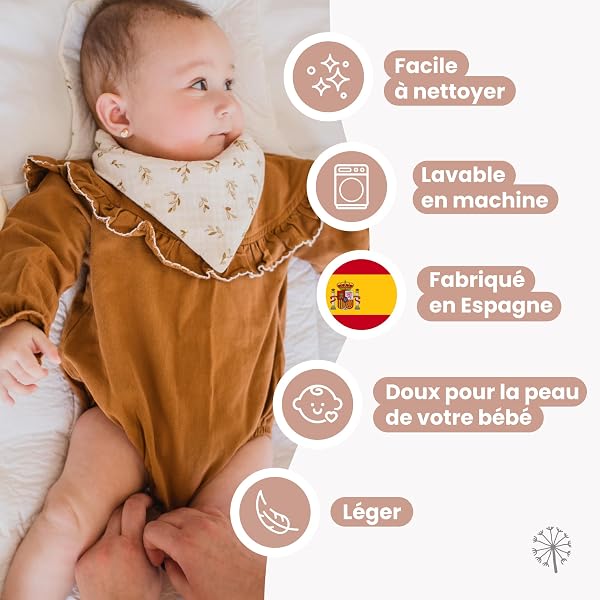 MIMUSELINA Tapis a Langer Bebe | Matelas a Langer Bebe Voyage Imperméable et Léger | Extérieur 100% Coton, Intérieur Lavable et Sans BPA | Pliable avec Fermeture Pratique | Espagne - 5
