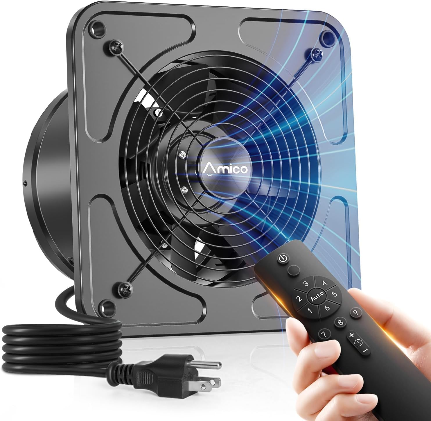 Amico 8 Inch Kitchen Exhaust Fan Review: 686 CFM Remote-Controlled Ventilation for Kitchens, Garages, Attics and Greenhouses