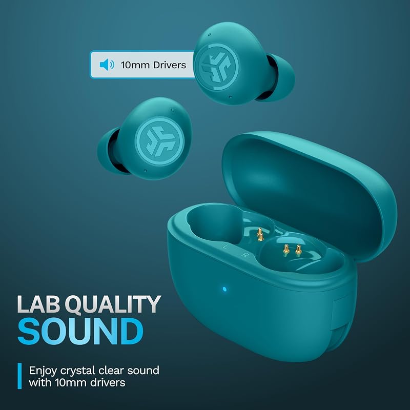 JLab Go Pop ANC True Wireless Earbuds with Dual Connect, Teal image 4