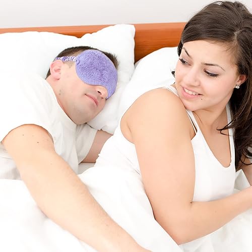 Miniatura 7 de Máscara de ojos de felpa de 3 piezas para dormir, cómoda y suave cubierta de ojos peluda para regalo de fiesta de cumpleaños (rosa, morado, azul