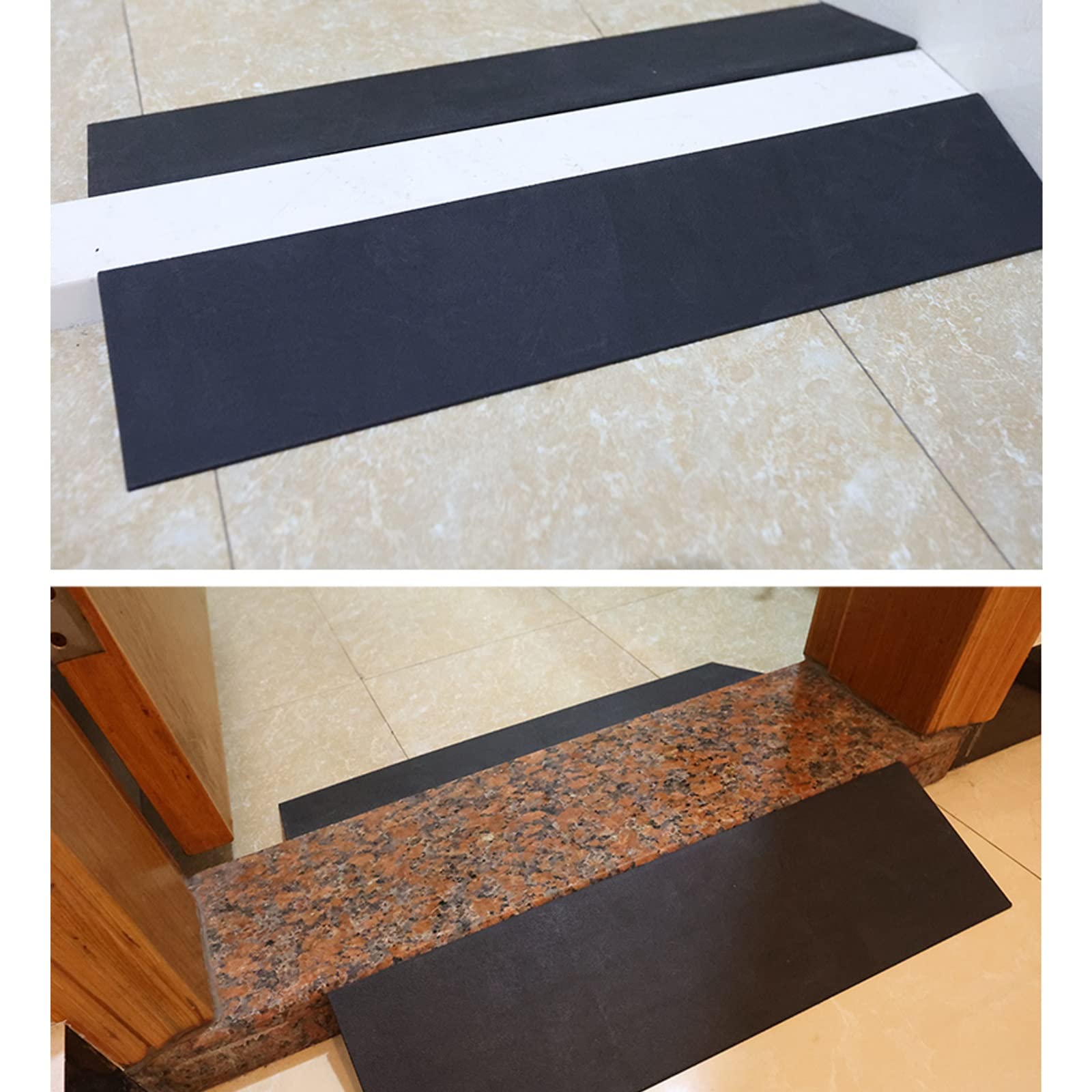 Rampas para Silla de Ruedas Escaleras 5cm Antideslizante Puerta Paso Rampa, Silla de Ruedas Umbral Rampas Adecuado para Puertas, Baños, Cuña de Caucho Antideslizante (Size : 50 * 16 * 6cm)