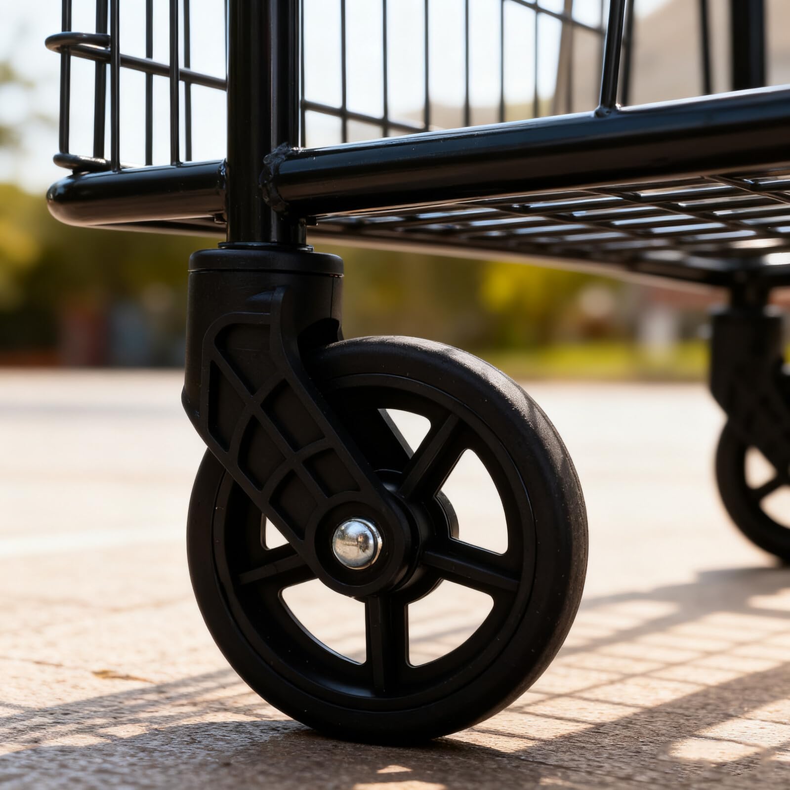 Ruedas de repuesto duraderas para carritos de la compra, ruedas de plástico resistentes con características de reducción de ruido para carros plegables y uso en supermercados