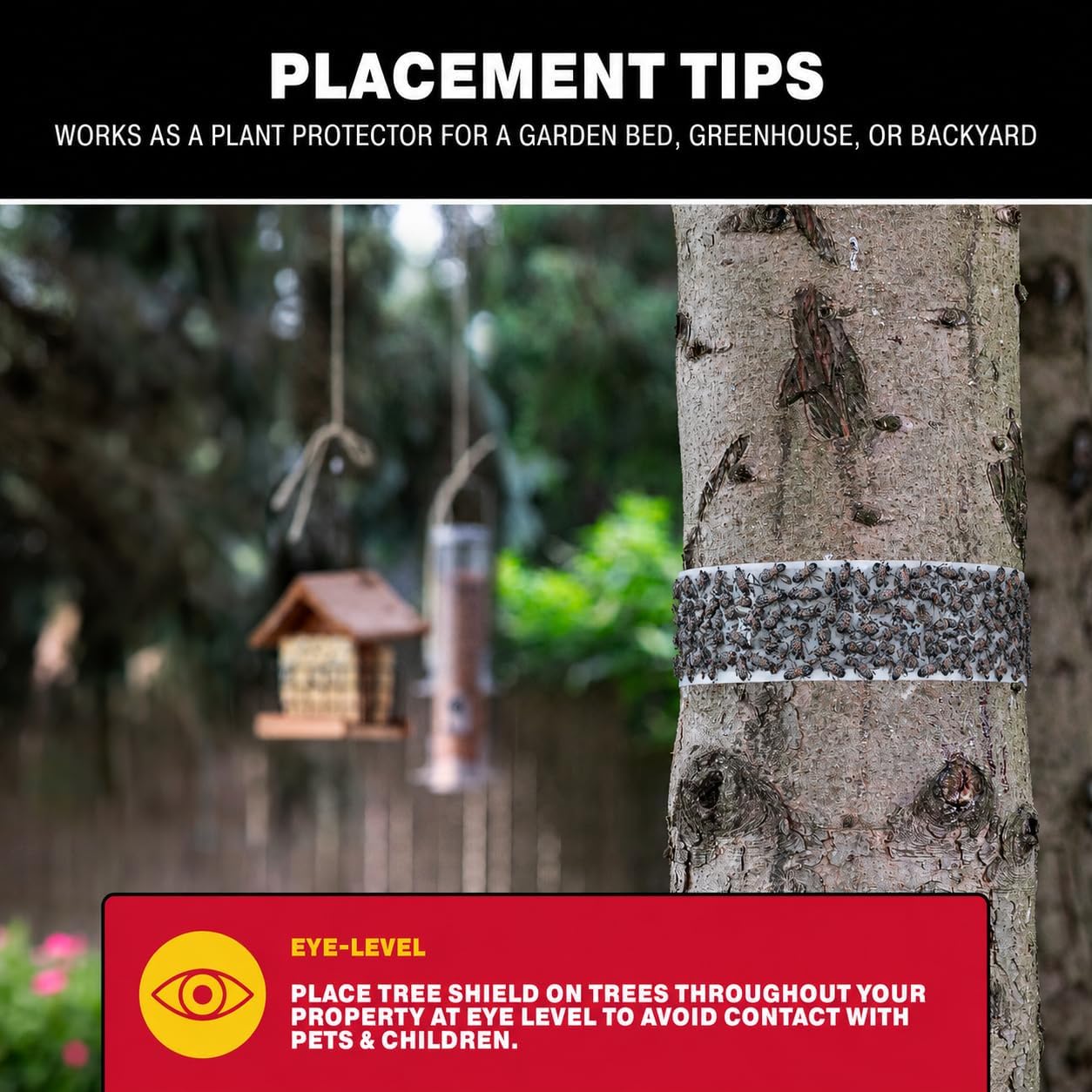 Catchmaster Tree Shield Lantern Fly & Ant Traps Insect Barrier, 4 Rolls 30ft Each, Outdoor Adhesive Crawling Insect Trap to Protect Trees, Fruit & Plants, Pest Control Lawn & Garden