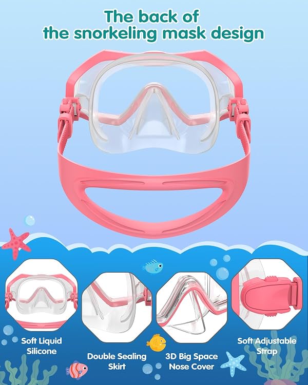 WSTOO Kids Swim Goggles with Nose Cover to Prevent Water Inhaling, Anti-Fog Leak-Proof Swimming Mask for Boys Girls Age 5-12 by W WSTOO - Image 4