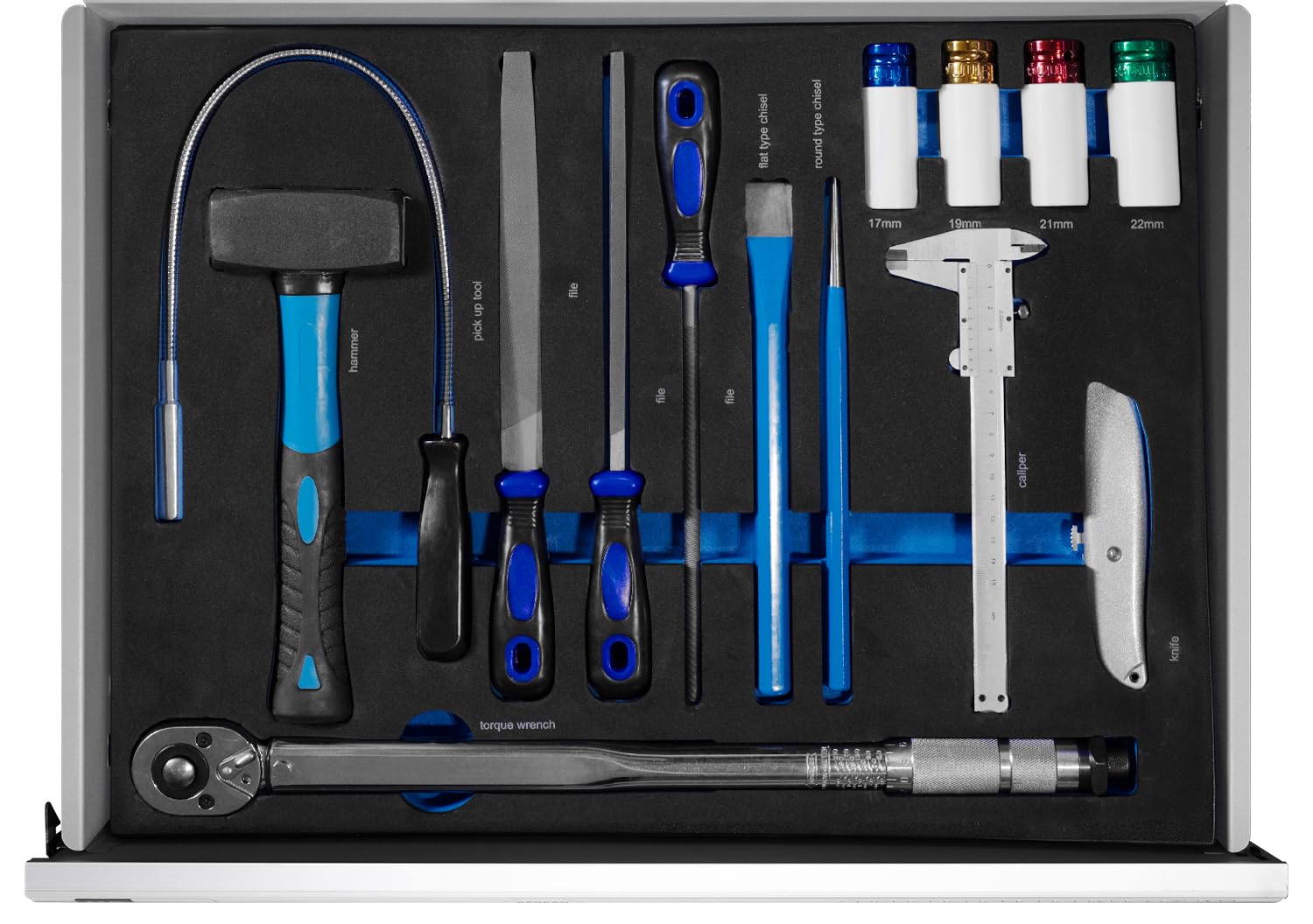 Benson Tools XXXL Werkzeugwagen Premium gefüllt Schaumeinlagen Werkstattwagen
