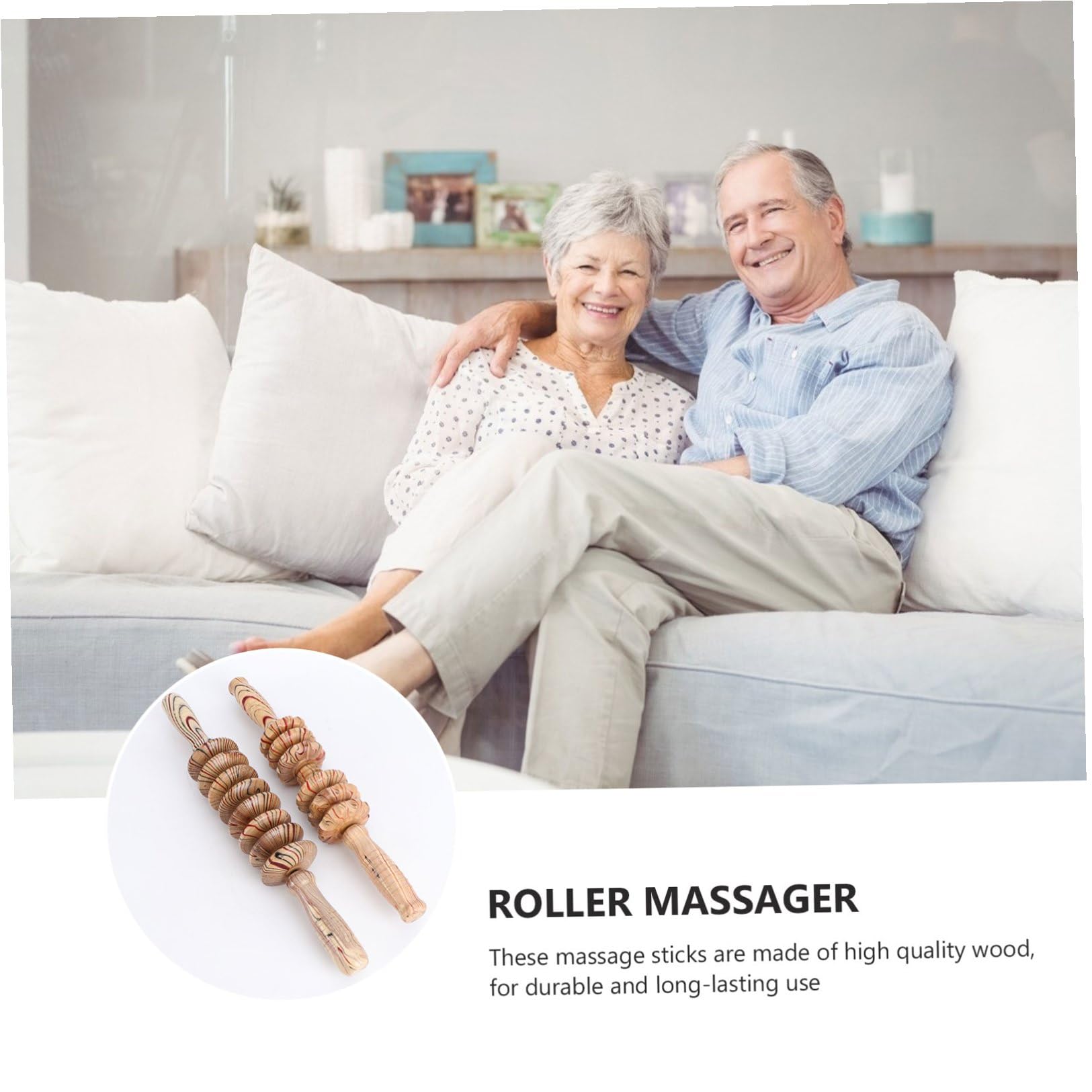 Rodillo Muscular Abdominal de Plástico 2piezas para Aliviar Fatiga Muscular y Masaje Relajante, Adecuado para Abdomen y Caderas en Entusiastas del Fitness