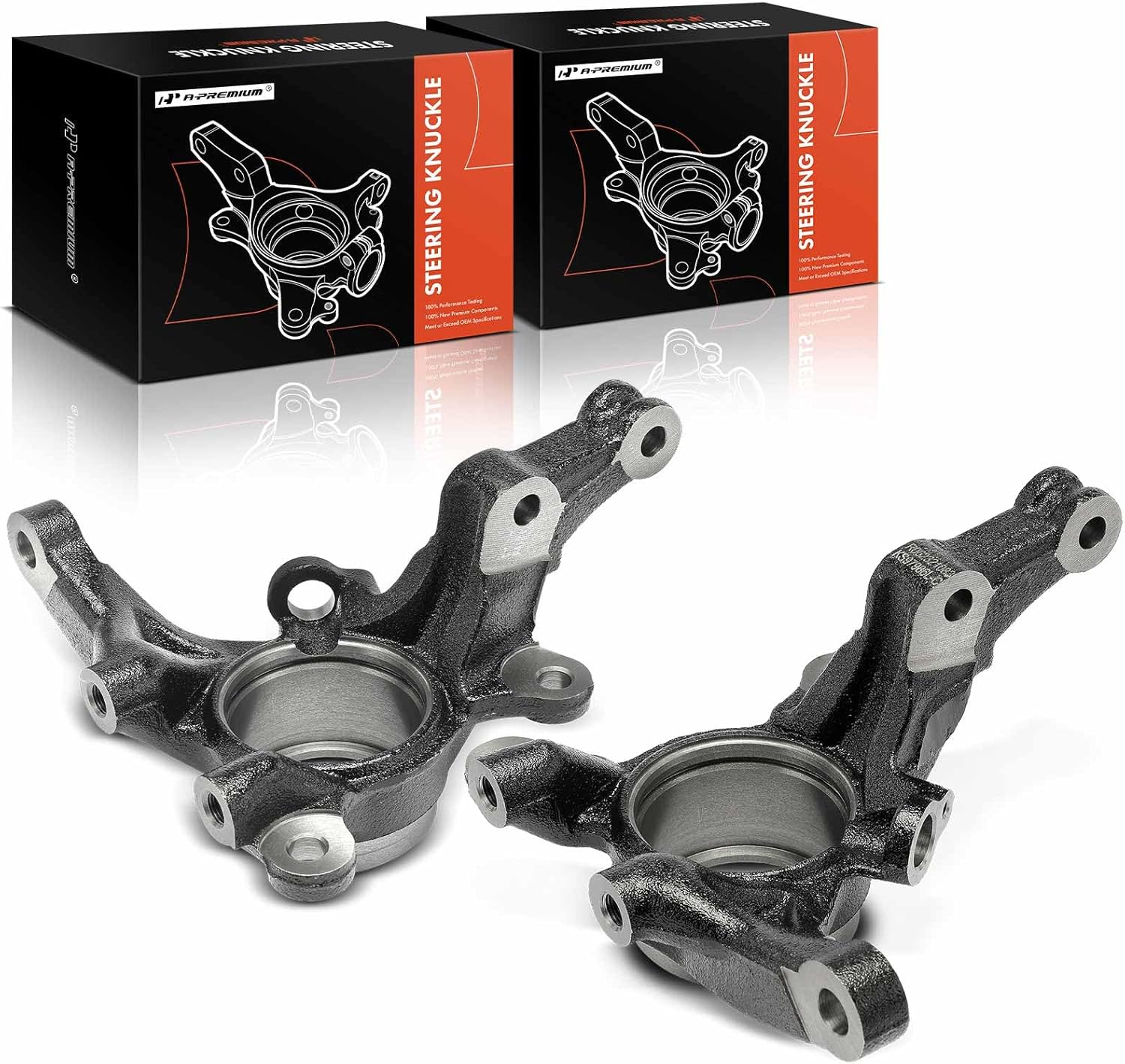 A-Premium Set of 2 Front Suspension Steering Knuckles Compatible with Hyundai Accent 2006-2011 & Kia Rio 2006-2009, Rio5 2006-2009, 1.6L
