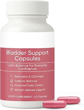 Bladder Control,Urinary Support Supplement Pumpkin Seed, D-Mannose, Cranberry & Hibiscus Non-GMO, Vegan, Daily Formula 60 Capsules