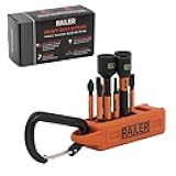Railer Screwdriver Bit Set For Electricians - Premium S2 Steel Impact Driver Bits & Nut Drivers Set With A Magnetizer Bit Holder & Carabiner