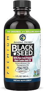 Amazing Herbs, Black Seed 100% Pure Cold Pressed Black Cumin Seed Oil 240 Ml
