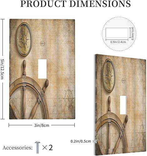 Vista 536 de Cubiertas decorativas de salida de estrella de mar playera, tablero de madera azul de concha de mar de 1 banda, decoración individual GFCI, placa