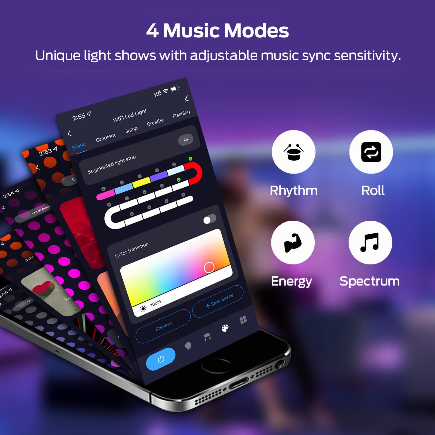DOODZY Neon Rope 3M Tira LED de Neón de Silicona Control WiFi, 16 Milliones de Color RGBIC Impermeable IP67 para Habitación Gaming, TV y Dormitorio Funciona con Alexa y Google Assistant (3M)