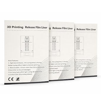 3PCS High-Speed ACF Release Film for Resin 3D Printers | Clear Non-Stick ACF Sheet | Replacement for SLA, DLP, MSLA | Compatible with Anycubic, Elegoo, Phrozen,... | 290×210×0.15mm