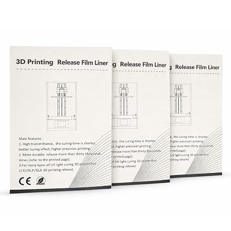 3PCS High-Speed ACF Release Film for Resin 3D Printers | Clear Non-Stick ACF Sheet | Replacement for SLA, DLP, MSLA | Compatible with Anycubic, Elegoo, Phrozen,... | 290×210×0.15mm